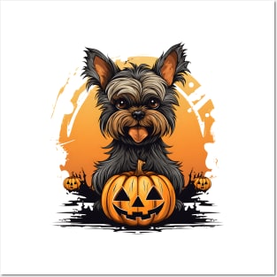 Halloween Yorkshire Terrier Dog #3 Posters and Art